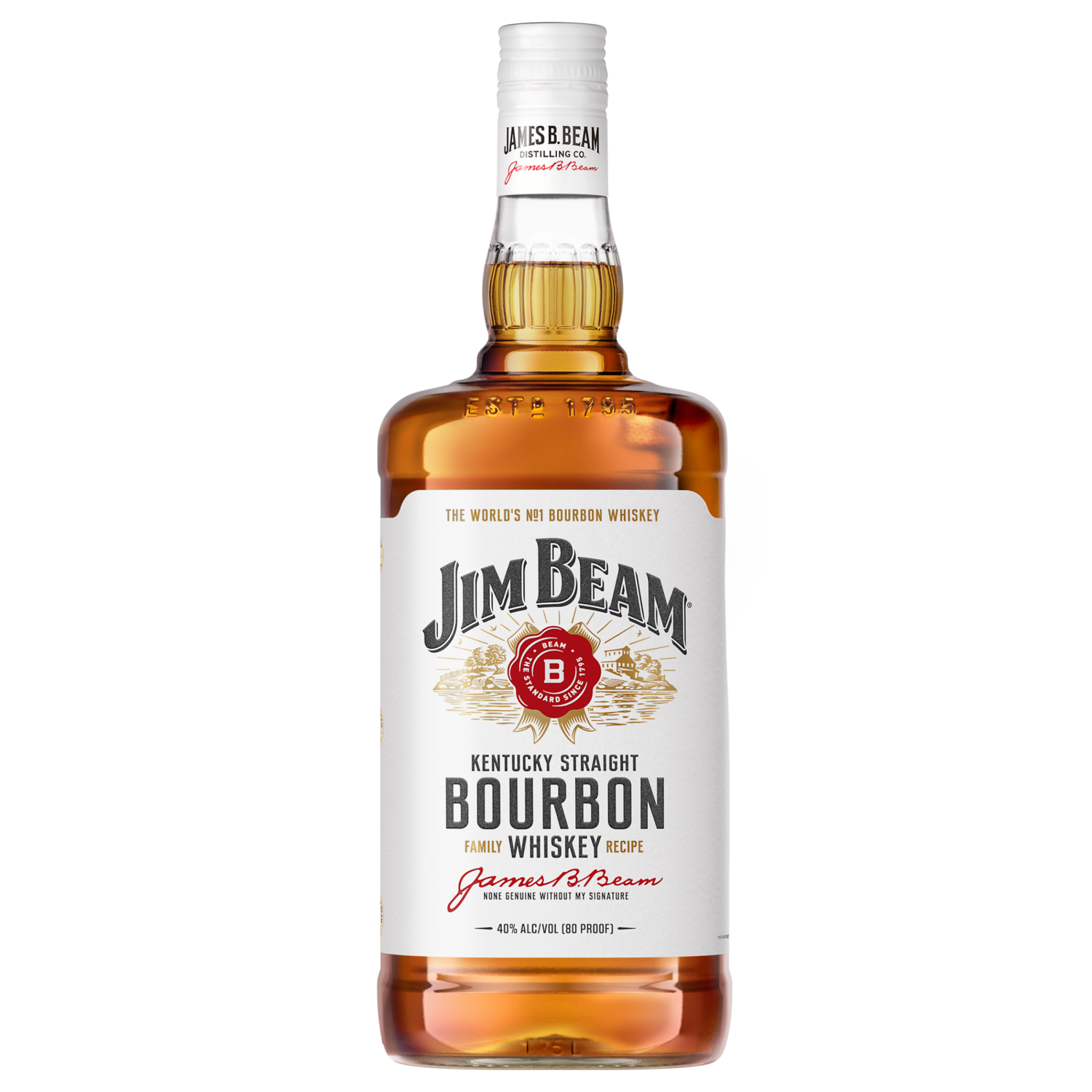 slide 3 of 4, Jim Beam Kentucky Straight Bourbon Whiskey 1.75 L, 1.75 liter