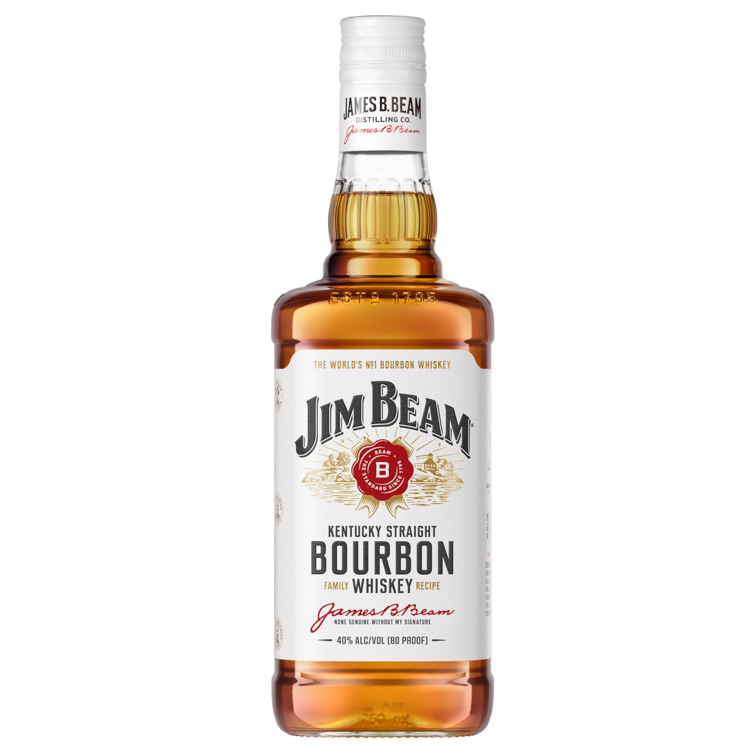 slide 5 of 6, Jim Beam Kentucky Straight Bourbon Whiskey 750 ml, 750 ml