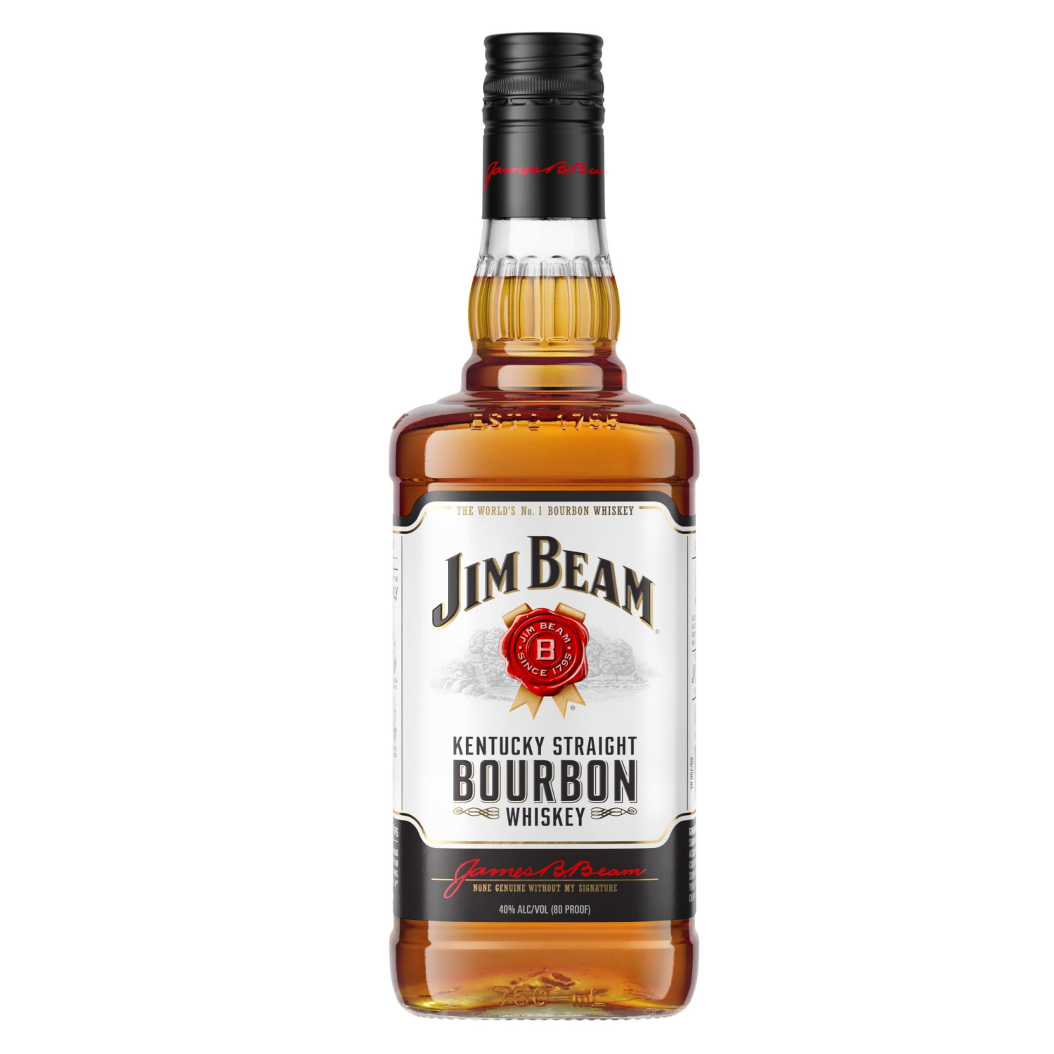 slide 1 of 5, Jim Beam Kentucky Straight Bourbon Whiskey 750 ml, 750 ml