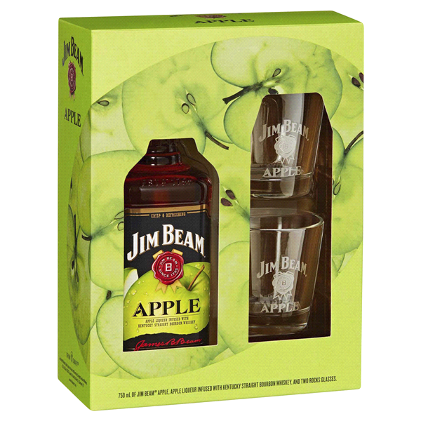 Jim Beam Apple Bourbon Whiskey T Set 750 Ml Shipt