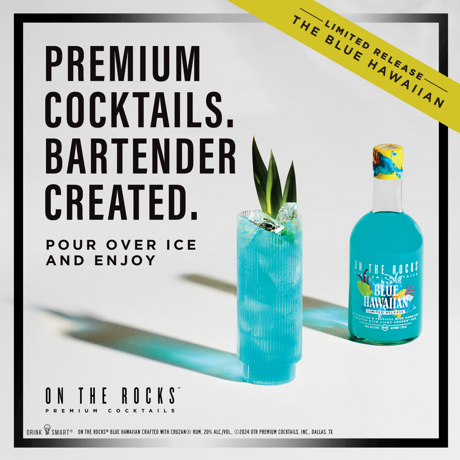 slide 7 of 7, On The Rocks Cruzan Blue Hawaiian Ready to Drink Cocktail 375 ml, 375 ml