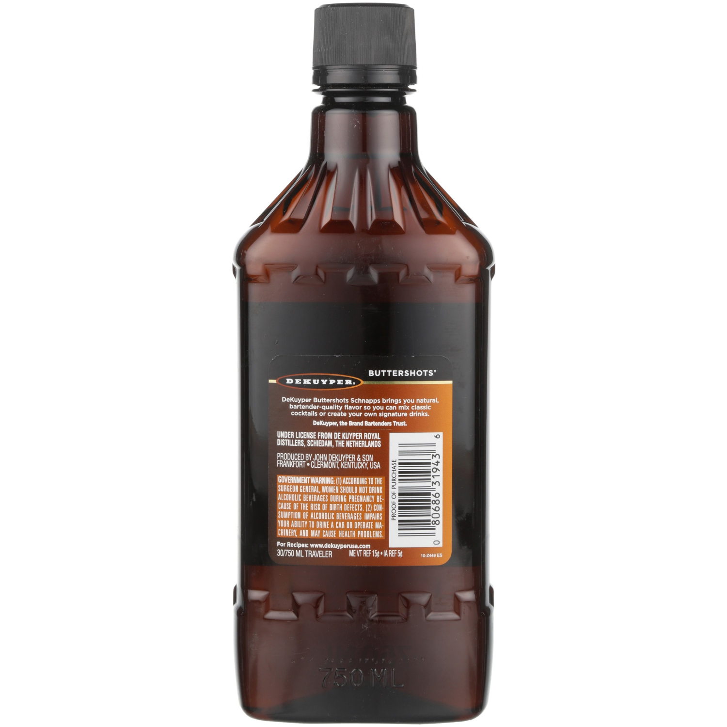 slide 2 of 3, DeKuyper DeKupyer Buttershots Schnapps, 750 ml