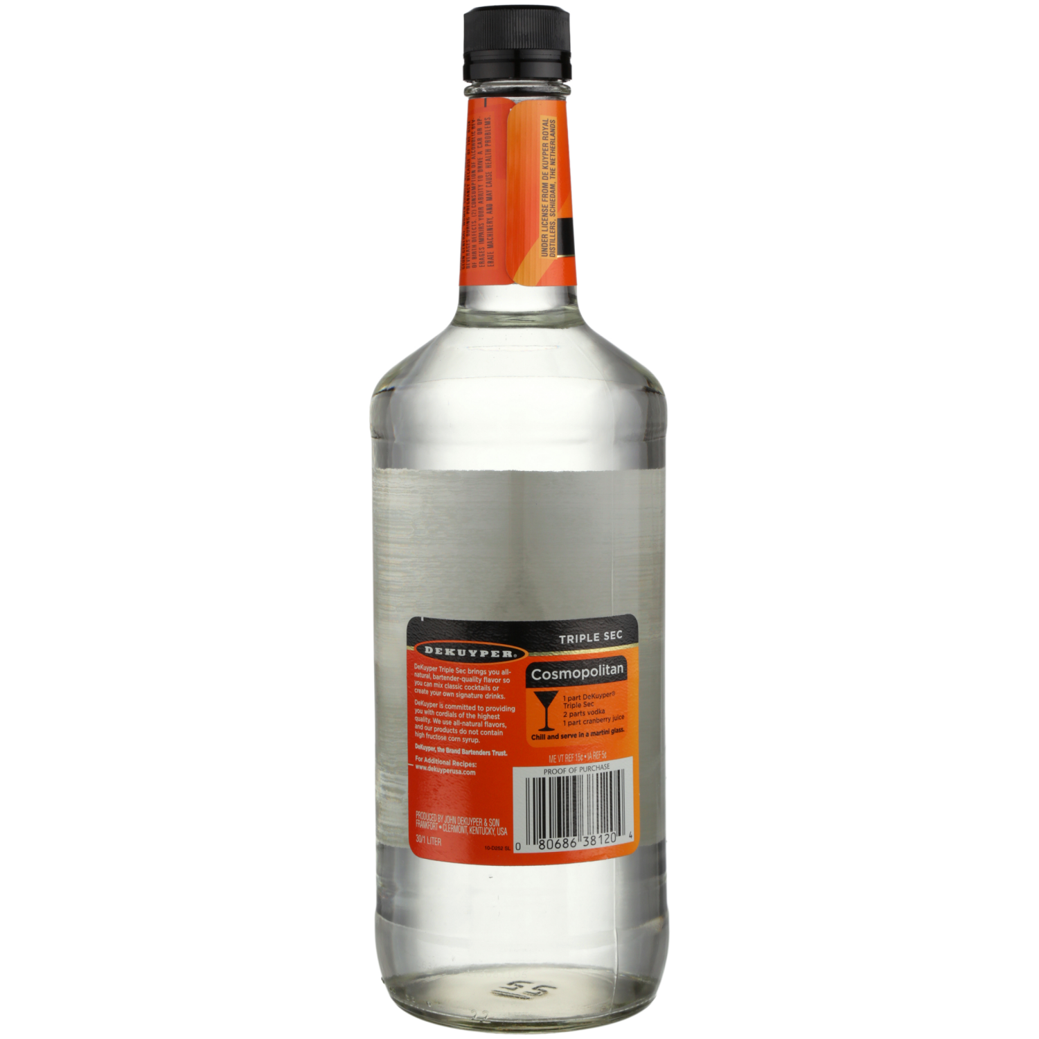 slide 2 of 3, DeKuyper Triple Sec Cordial, 1 liter