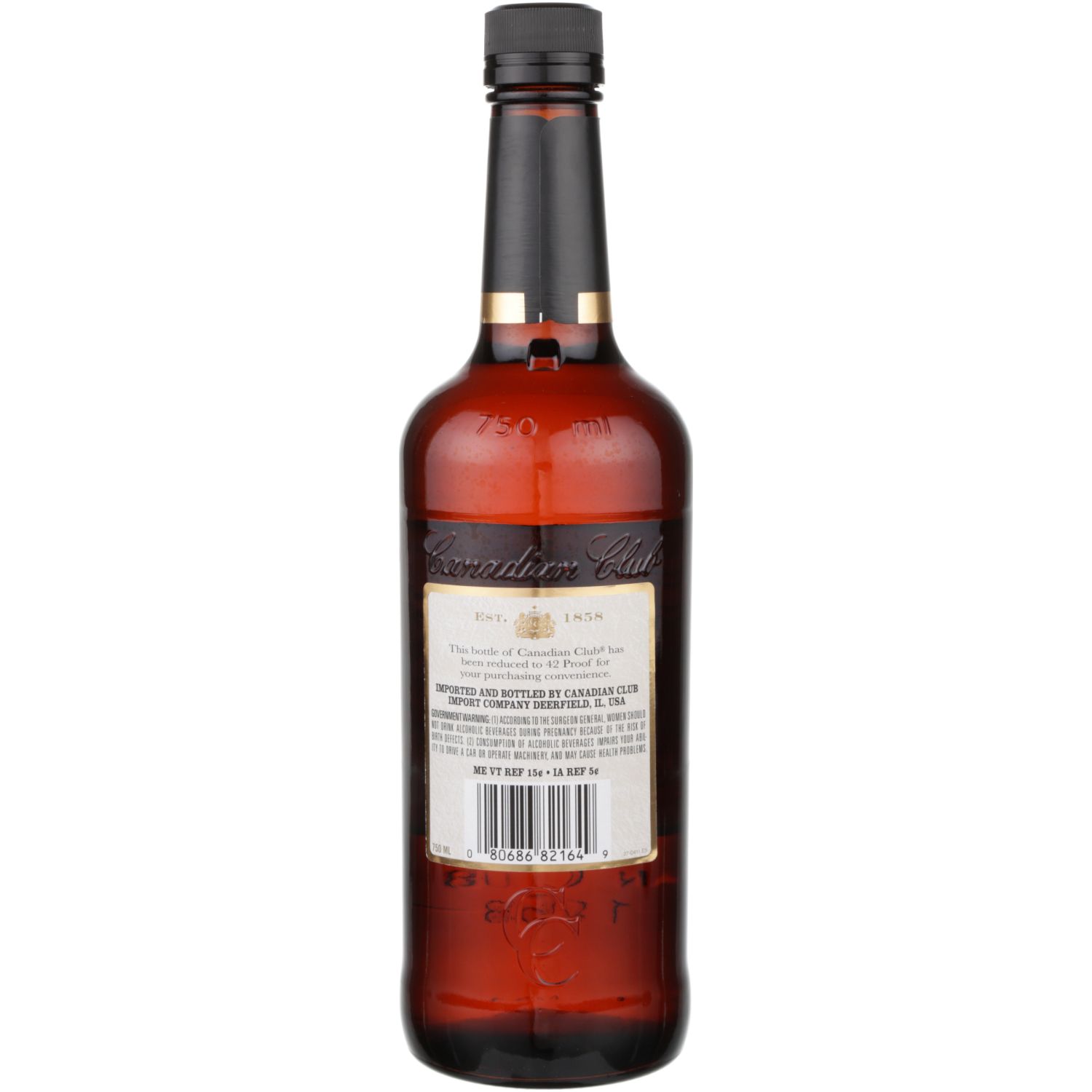 slide 2 of 3, Canadian Club Diluted Whisky Premium Extra Aged, 750 ml