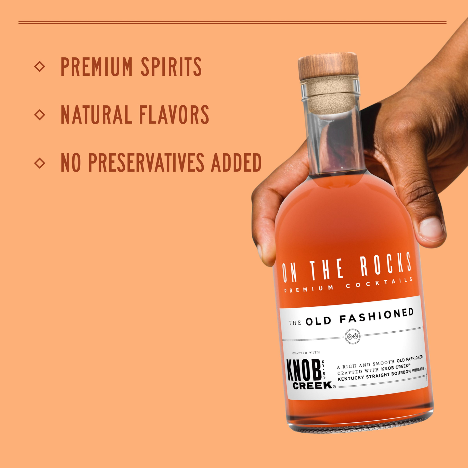 slide 2 of 7, On The Rocks Knob Creek Old Fashioned Ready to Drink Cocktail 750 ml, 750 ml