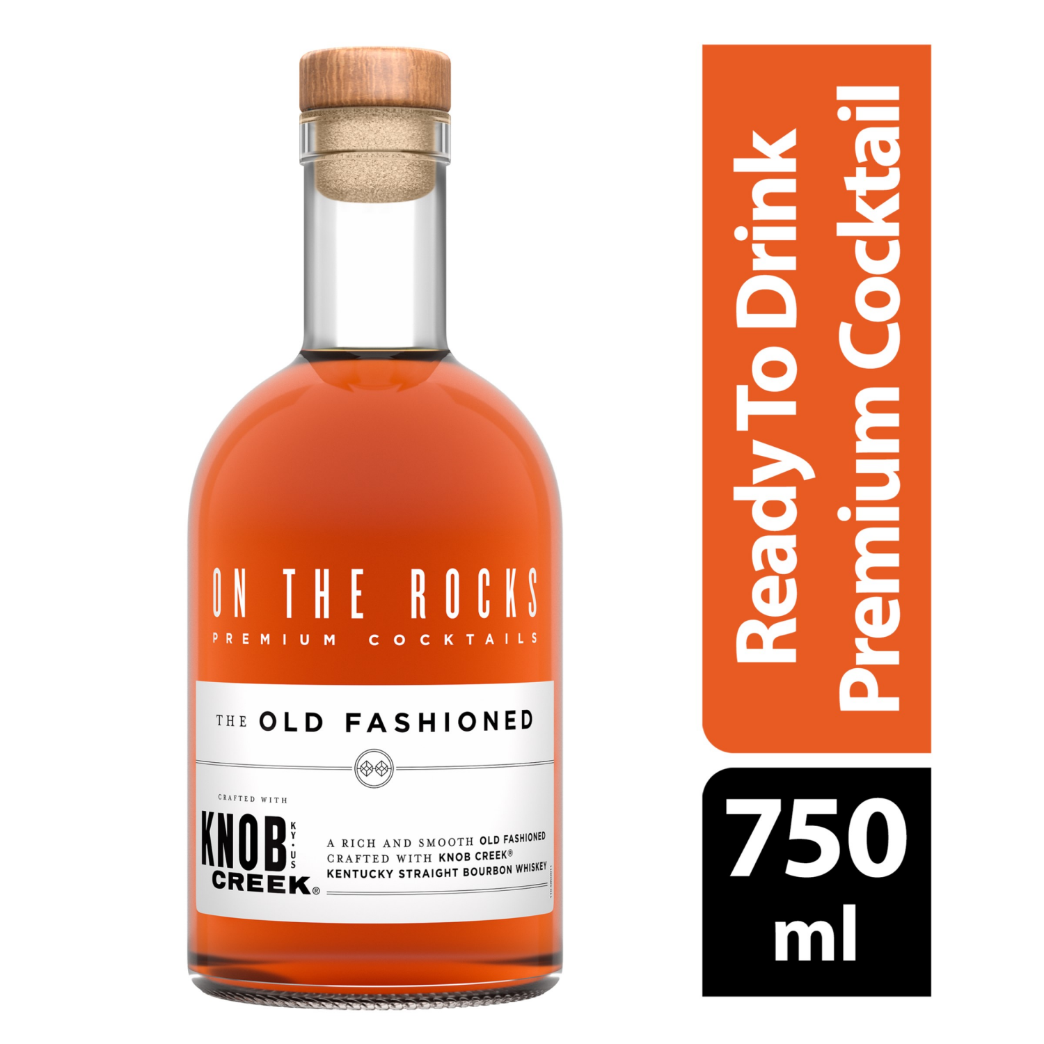 slide 1 of 7, On The Rocks Knob Creek Old Fashioned Ready to Drink Cocktail 750 ml, 750 ml