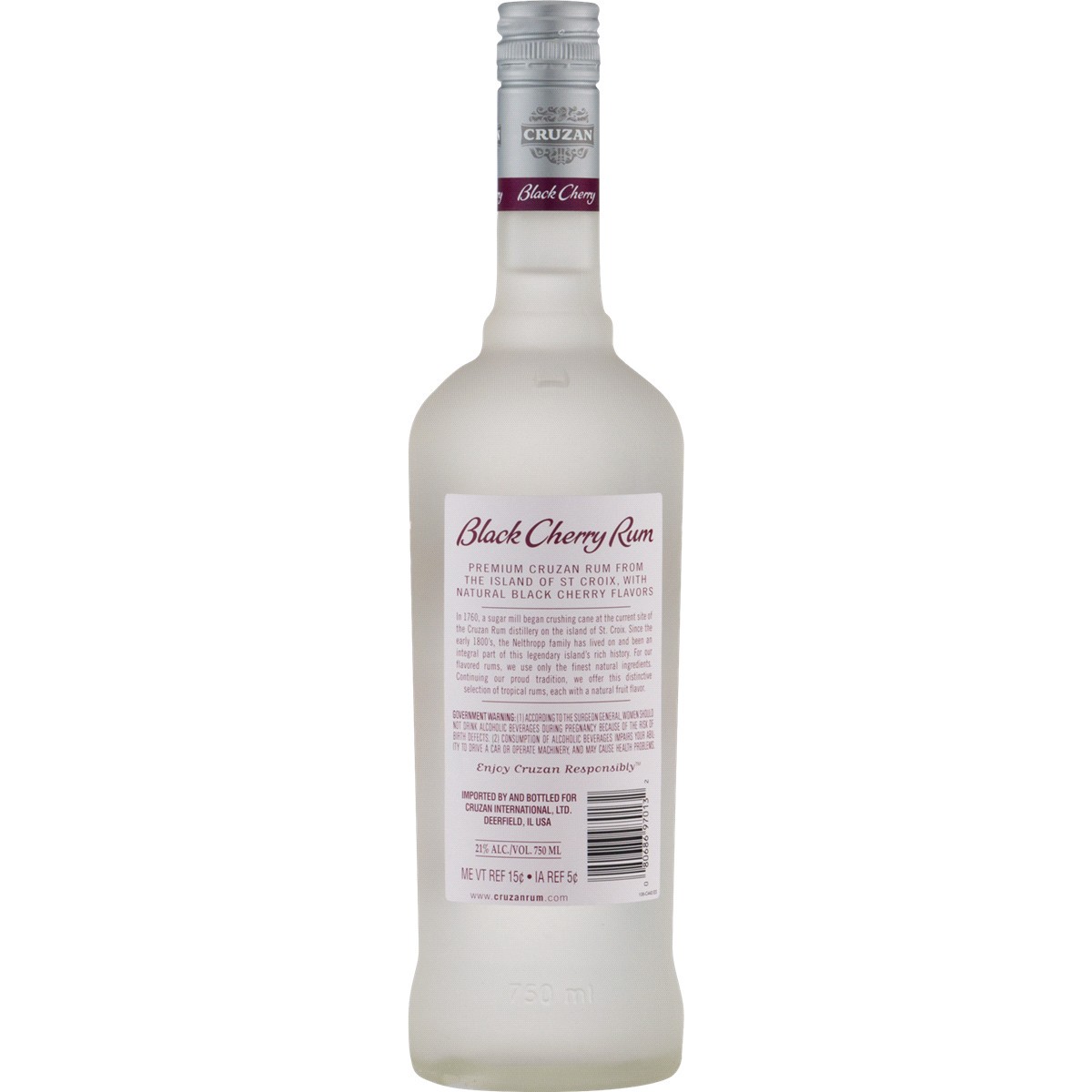 slide 2 of 5, Cruzan Black Cherry Rum, 750 ml
