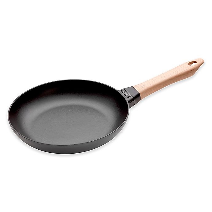 slide 1 of 1, Staub Cast Iron Fry Pan with Beechwood Handle, 11 in