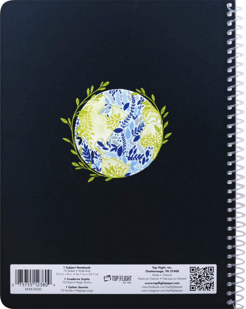 slide 10 of 11, Top Flight Wide Rule 1 Subject Notebook 1 ea, 1 ct