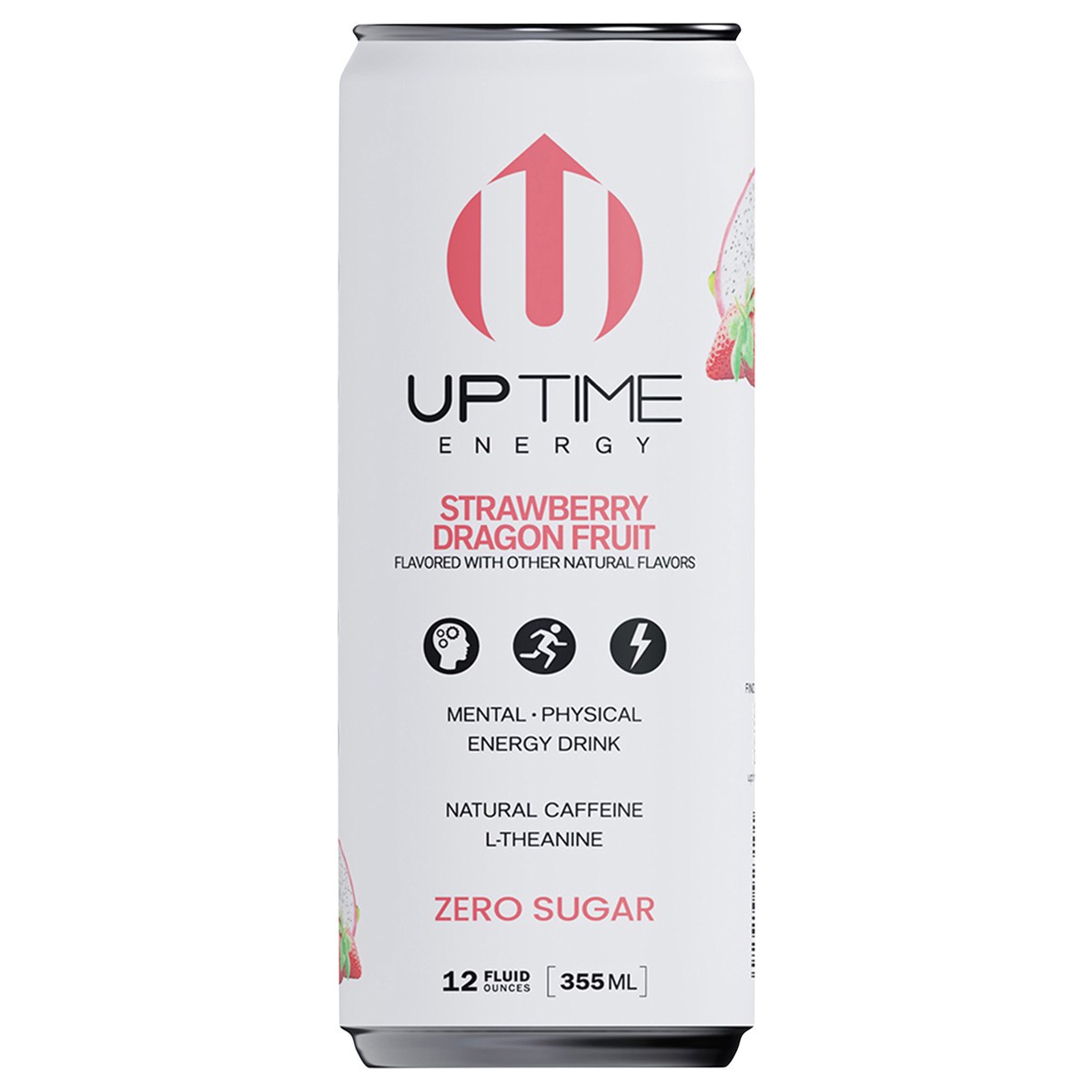 slide 1 of 13, UPTIME Energy Strawberry Dragon Fruit Sugar Free Energy Drink, 12 fl oz