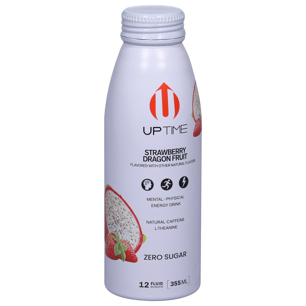 slide 13 of 13, UPTIME Energy Strawberry Dragon Fruit Sugar Free Energy Drink, 12 fl oz