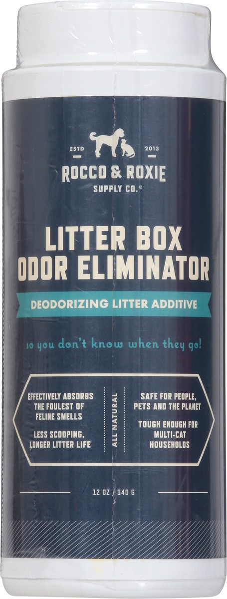 slide 4 of 9, Rocco & Roxie Supply Co. Rocco Roxie Litter Box Odor Elim 12OZ, 12 oz