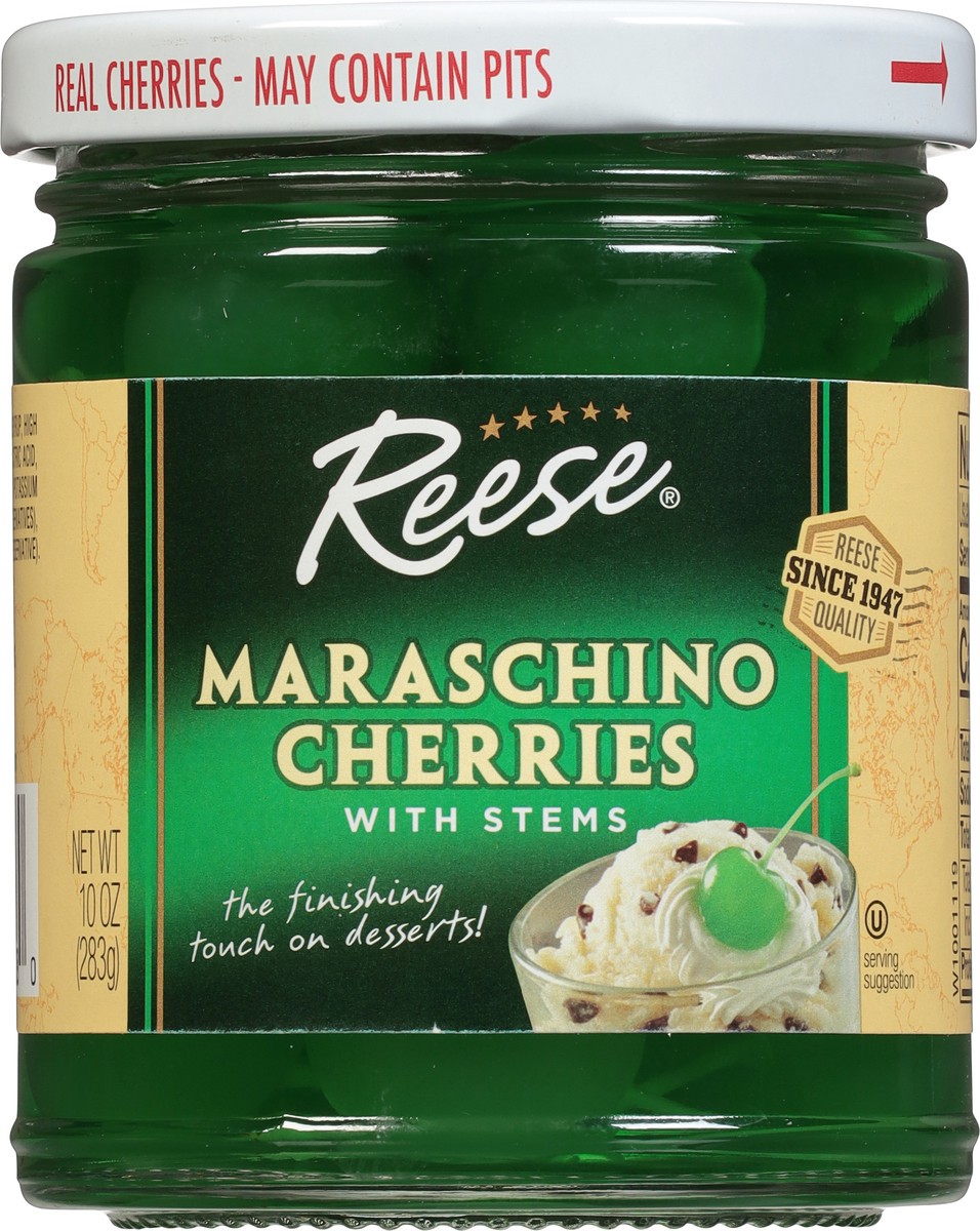slide 8 of 12, Reese Maraschino Cherries with Stems 10 oz, per lb