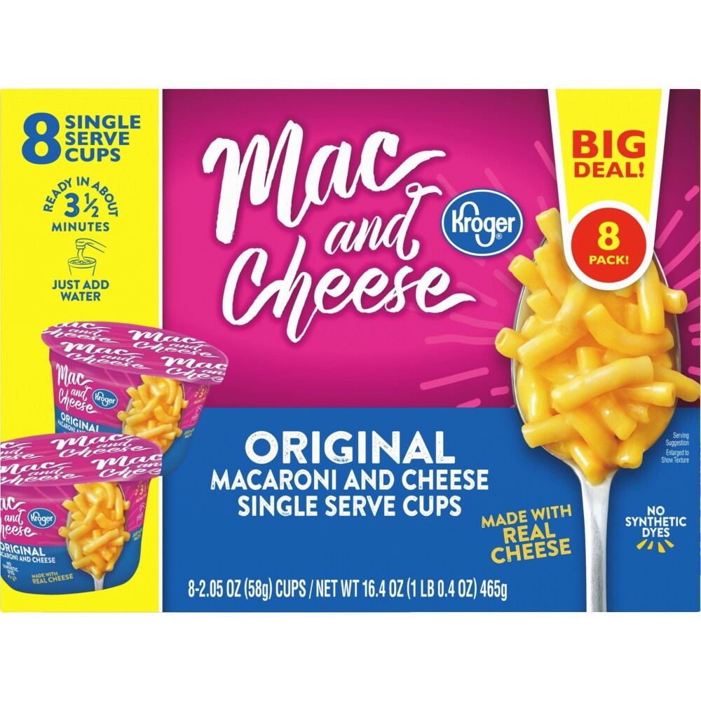 slide 2 of 4, Kroger Mac & Cheese Cups, 8 ct; 16/4 oz