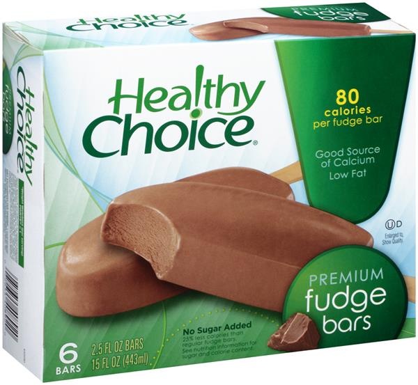 slide 1 of 1, Healthy Choice Premium Fudge Bars, 6 ct; 2.5 fl oz