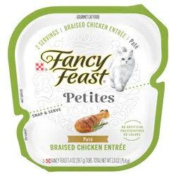 Purina Fancy Feast Petites Braised Chicken Entrée Gourmet Wet Cat Food Pate