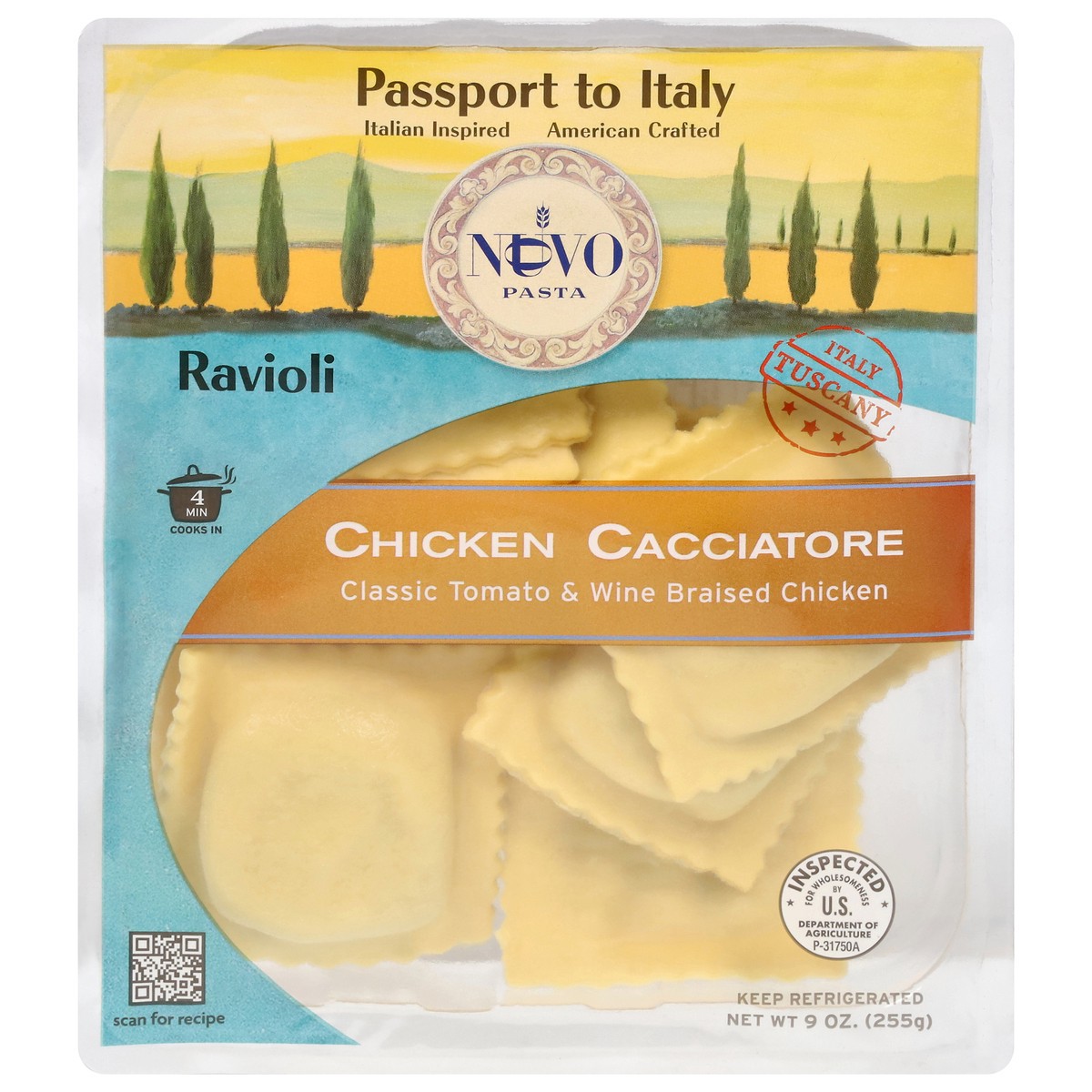 slide 1 of 13, Nuovo Chicken Cacciatore Ravioli 9 oz, 9 oz
