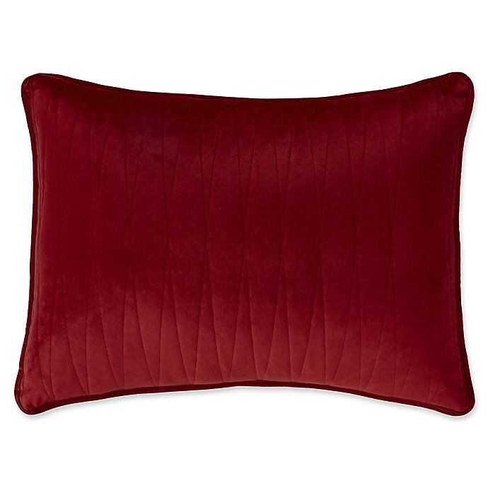 slide 1 of 1, Brielle Velvet Standard Pillow Shams - Burgundy, 2 ct