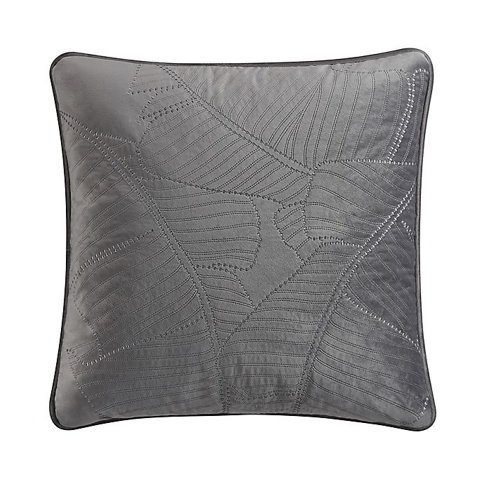 slide 1 of 1, Valeron Caruso Velvet Square Throw Pillow - Charcoal, 1 ct