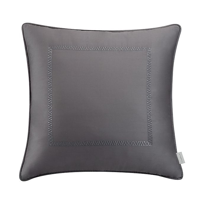 slide 1 of 1, Valeron Hotel Border Square Throw Pillow - Charcoal, 1 ct