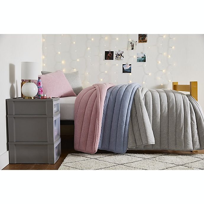 slide 2 of 4, Pure Beech Jersey Knit Modal King Comforter Set - Heather Blue, 3 ct