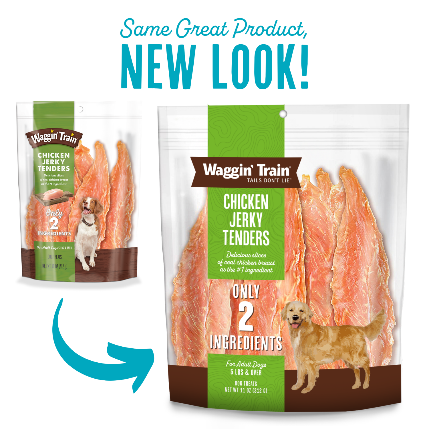 slide 3 of 7, Waggin' Train Chicken Jerky Tenders Limited Ingredient Dog Treats, 11oz Bag, 11 oz