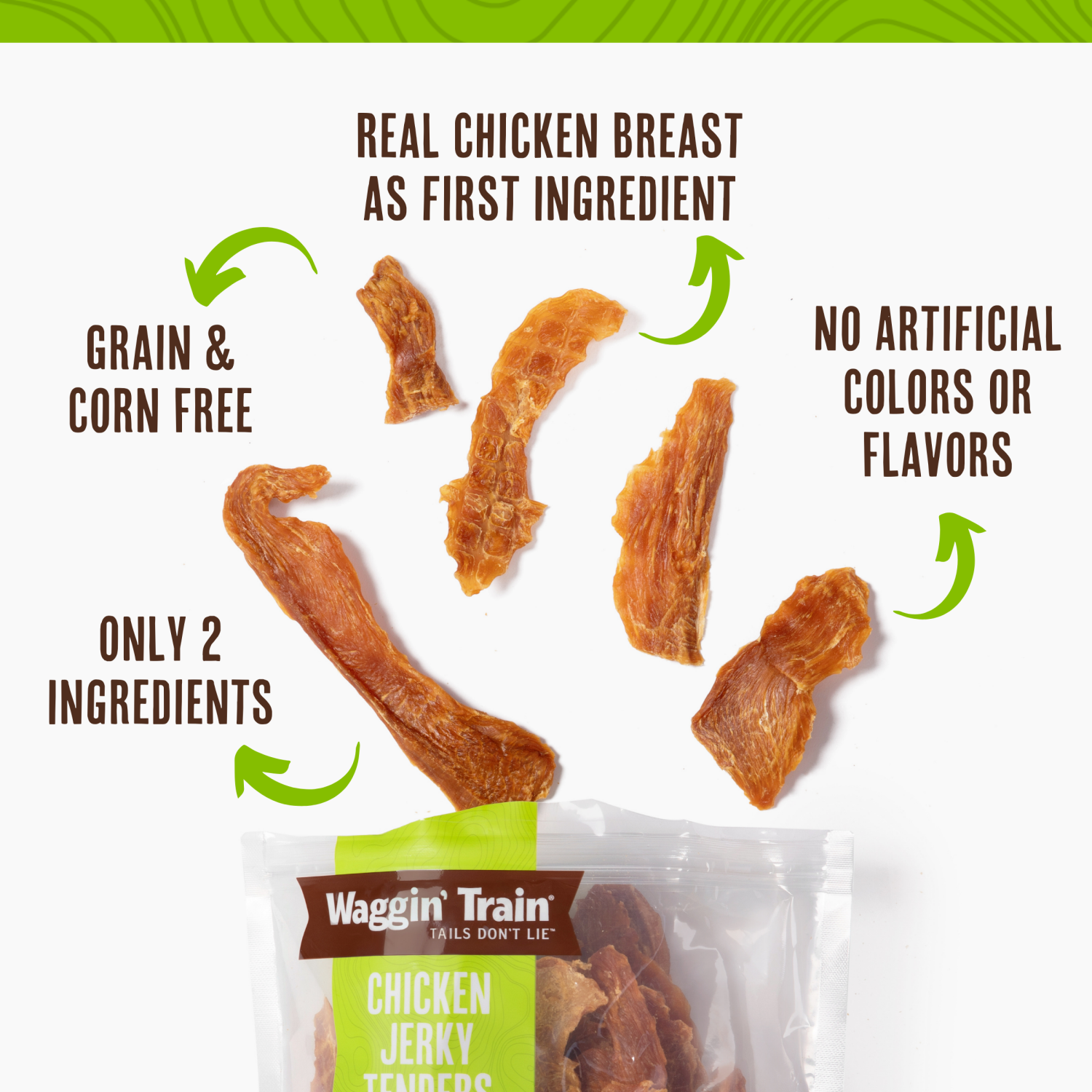 slide 4 of 7, Waggin' Train Chicken Jerky Tenders Limited Ingredient Dog Treats, 11oz Bag, 11 oz