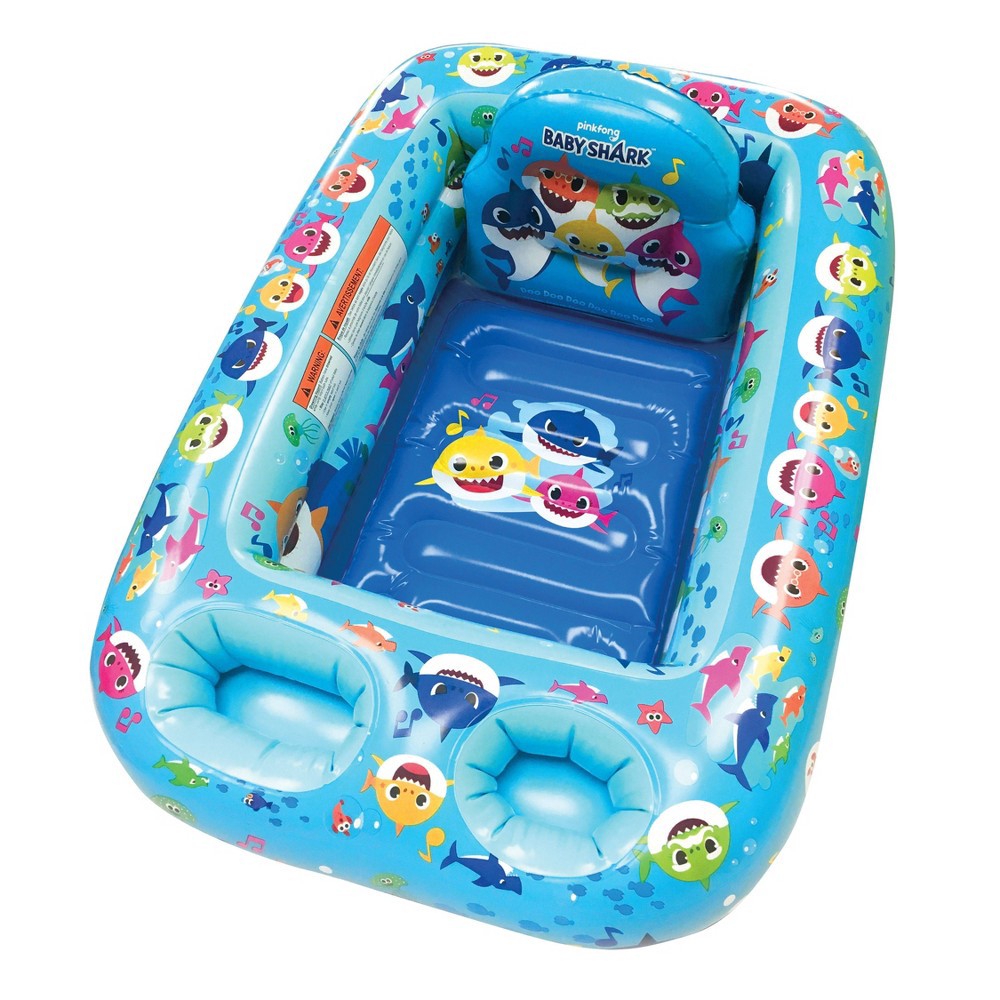 slide 4 of 7, Pinkfong Baby Shark Inflatable Safety Bathtub, 1 ct