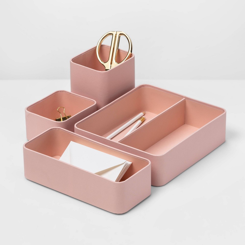 4pc Modular Desktop Organizer Set Blush Project 62 4 ct Shipt