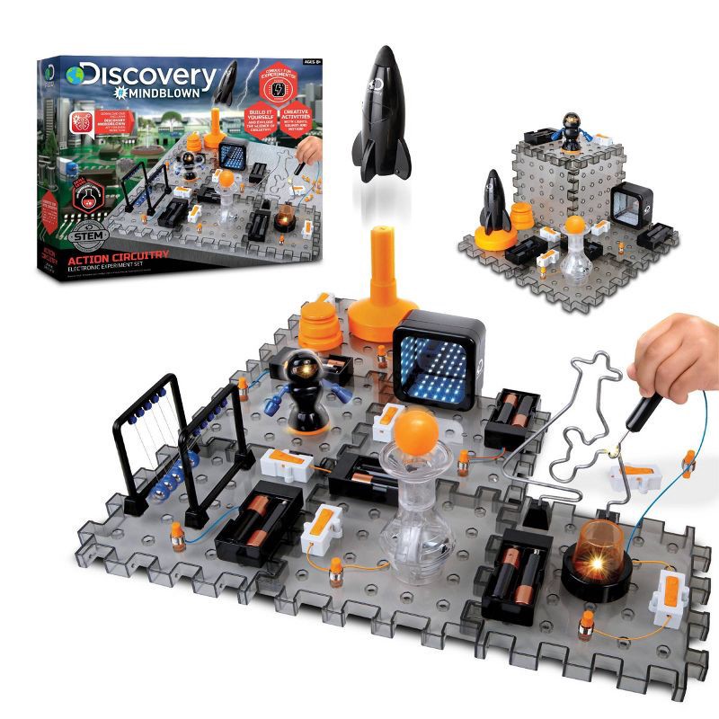 slide 1 of 9, Discovery #Mindblown Action Circuitry Electronic Experiment STEM Science Kit: Discovery Kids Educational Toy, 1 ct
