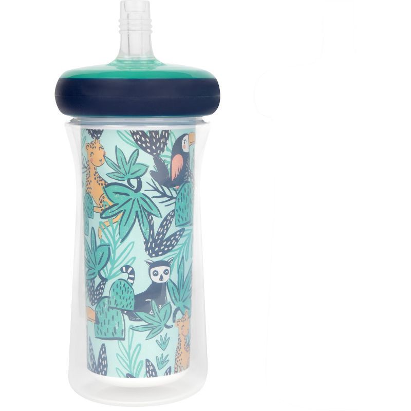 slide 2 of 9, The First Years Insulated Straw Cups - Rainforest - 2pk/9oz, 2 ct; 9 oz