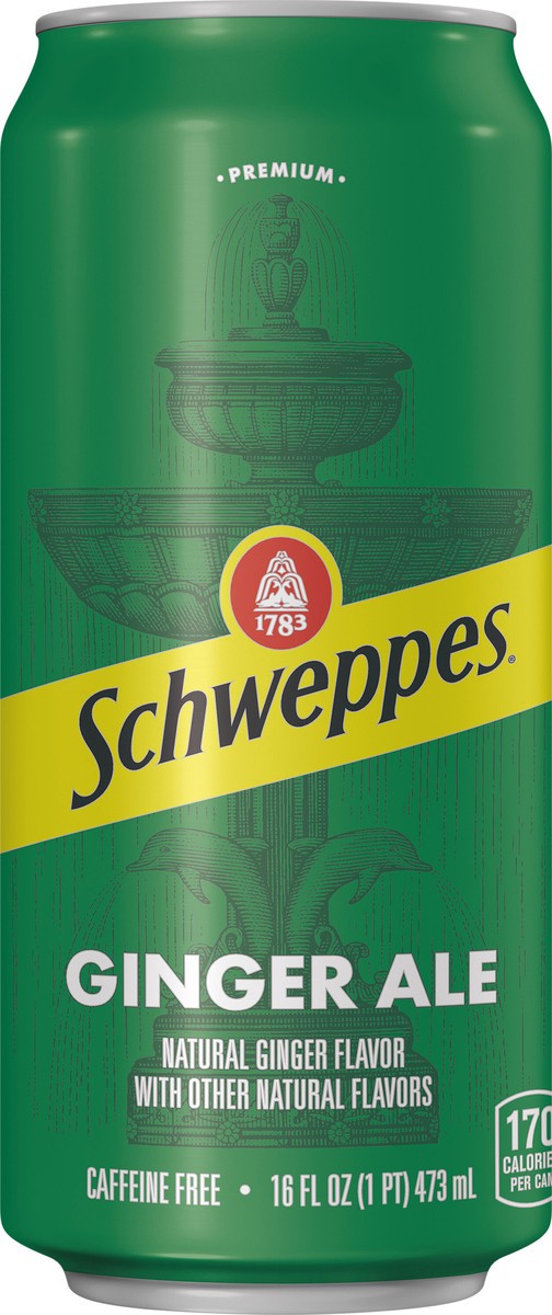 slide 4 of 12, Schweppes Ginger Ale Soda, 16 fl oz can, 16 fl oz