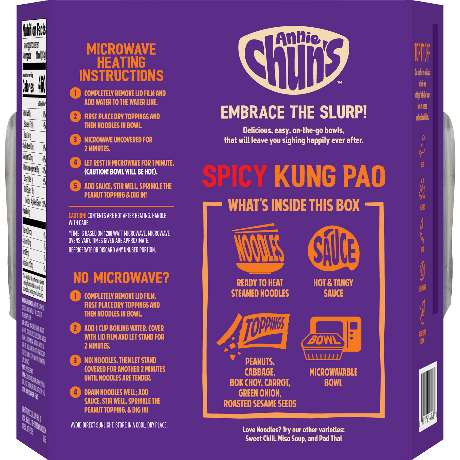 slide 2 of 8, ANNIE CHUNS Annie Chun's Chinese-Style Kung Pao Noodle Bowl, 8.6 oz, 8.6 oz