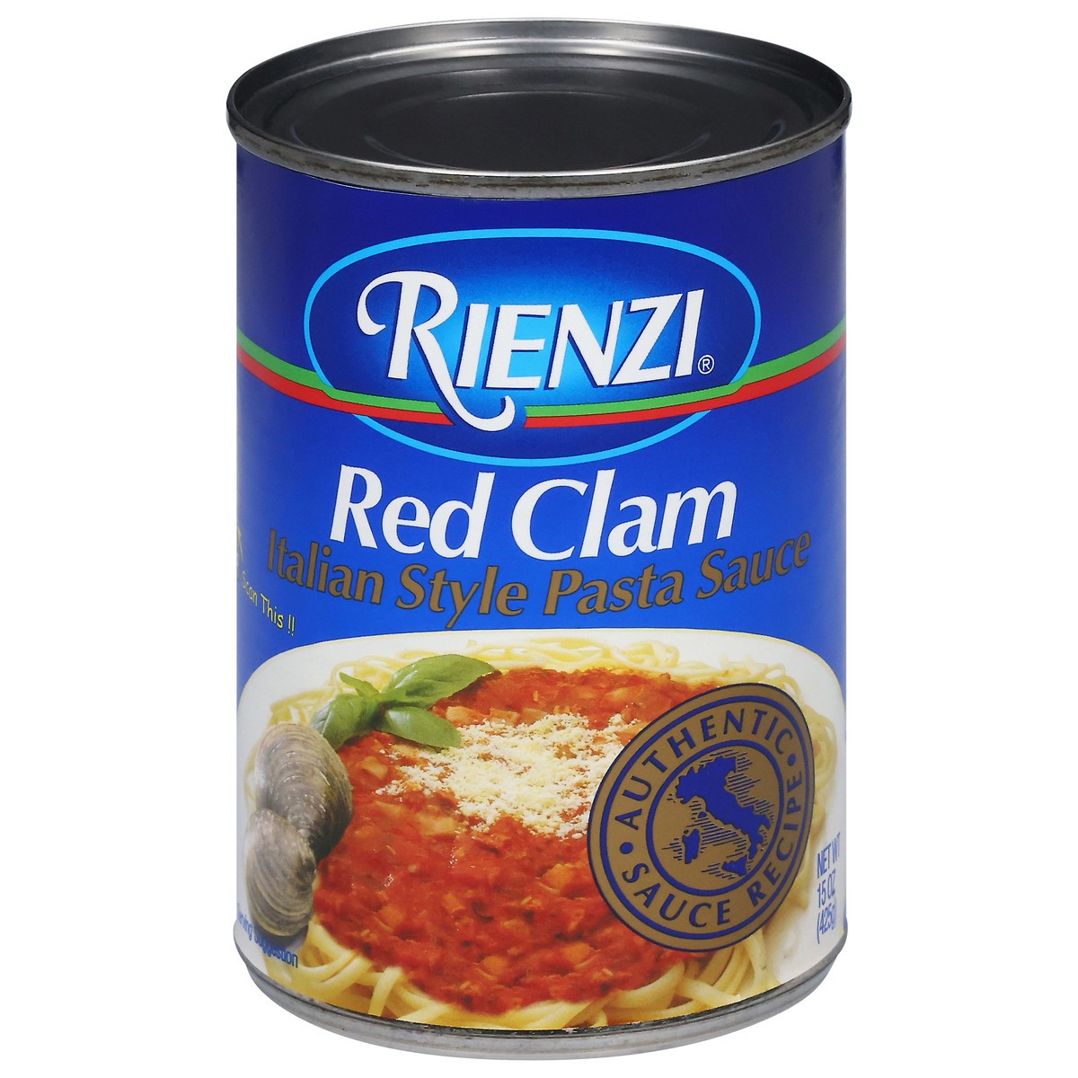 slide 1 of 2, Rienzi Red Clam Italian Style Pasta Sauce, 15 oz