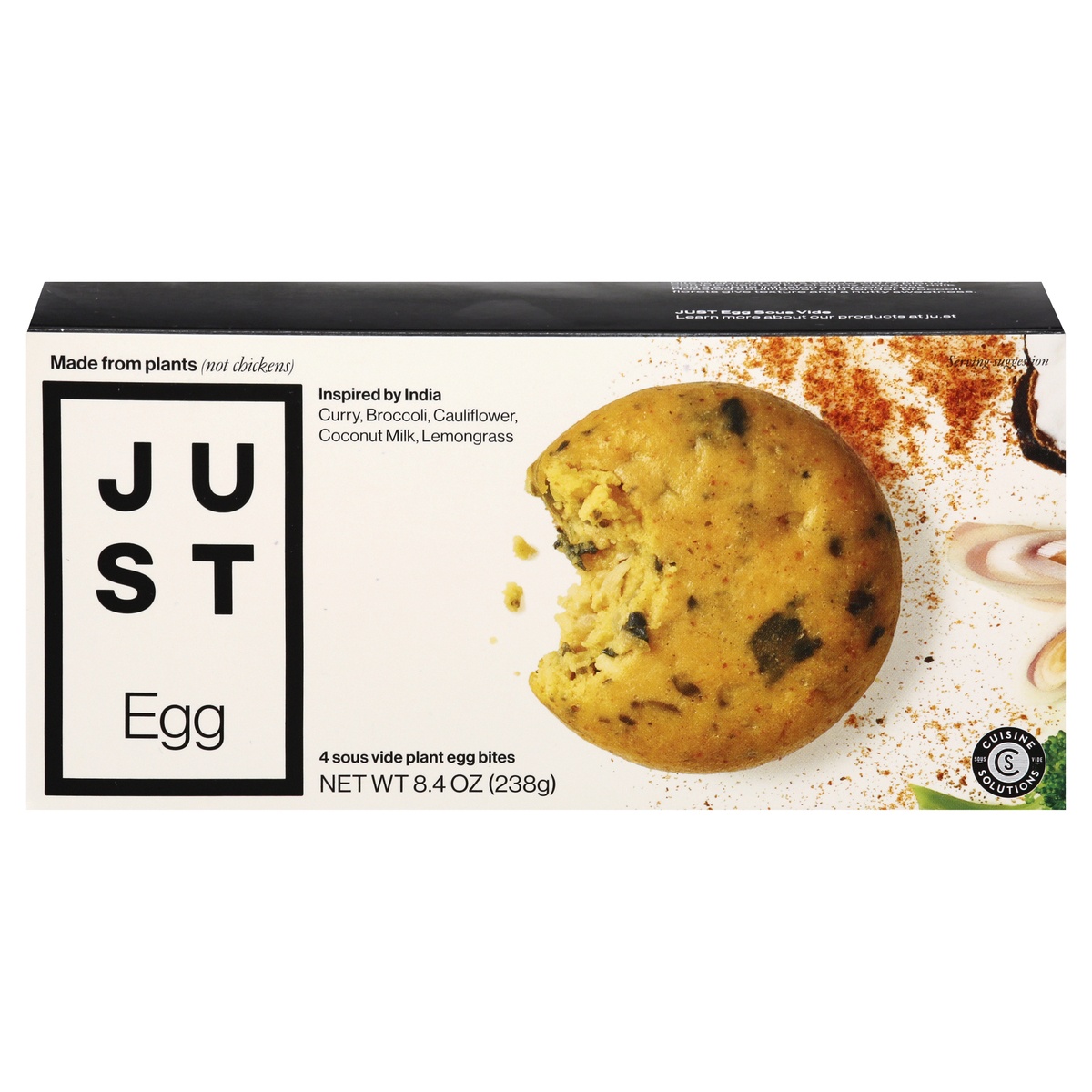 slide 1 of 10, Just Egg Sous Vide Indian Style Plant Based Eggs, 8.4 oz