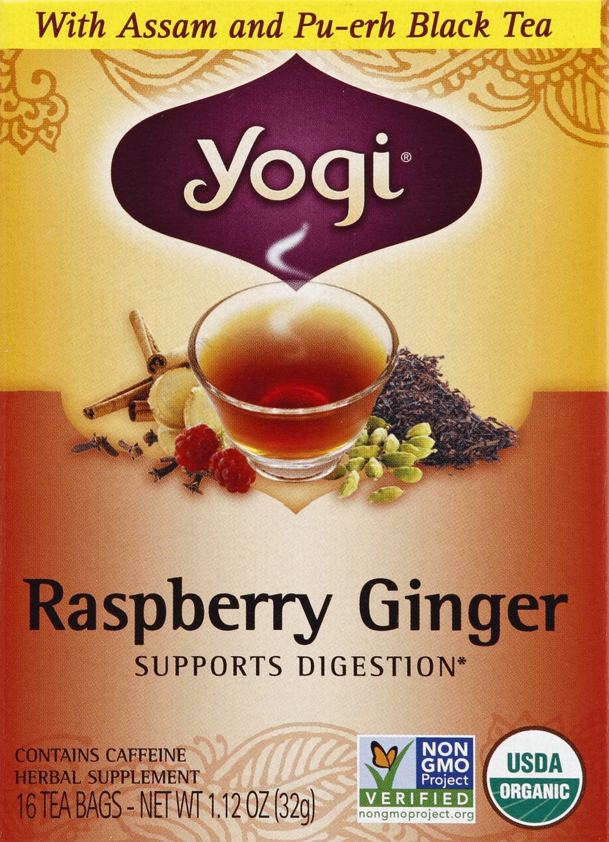 slide 4 of 4, Yogi Raspberry Ginger Tea, 16 ct