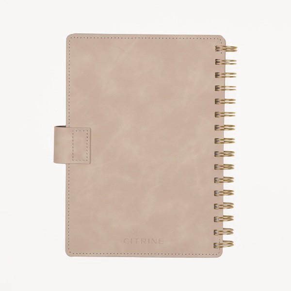 slide 6 of 10, 2026 Citrine Monthly/Weekly Small Customizable Twin Loop Planner, 5-3/4"" x 8"", Mocha, January To December, PZ0027S017, 1 ct