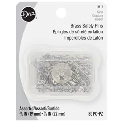 Dritz Safety Pins Nkl Pltd Brass Sz 00-0 80 pc