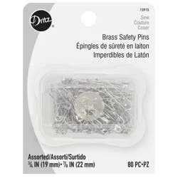 Dritz Safety Pins Nkl Pltd Brass Sz 00-0 80 pc
