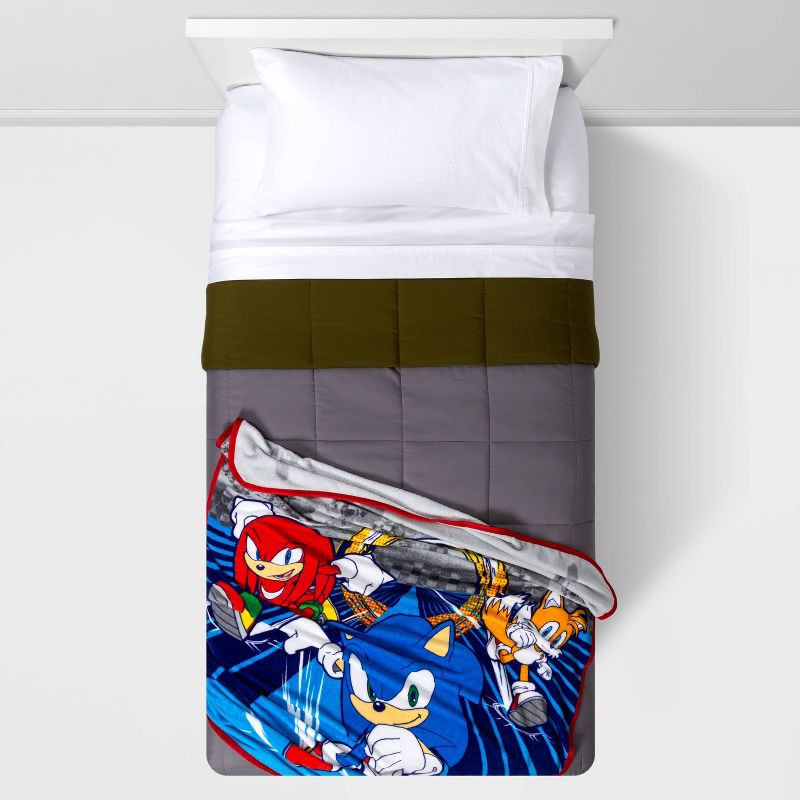 slide 1 of 3, 46"x60" Sonic the Hedgehog Race Off Kids' Throw, 1 ct