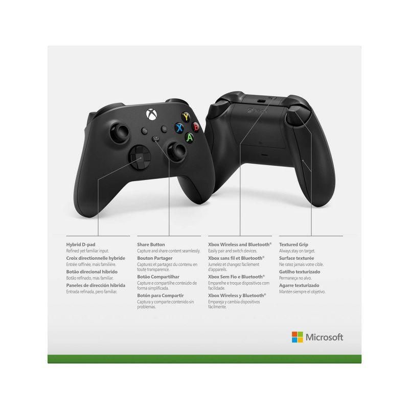 slide 5 of 5, Microsoft Xbox Series X|S Wireless Controller - Carbon Black, 1 ct