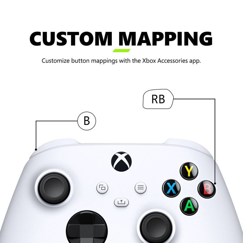 slide 5 of 6, Microsoft Xbox Series X|S Wireless Controller - Robot White, 1 ct