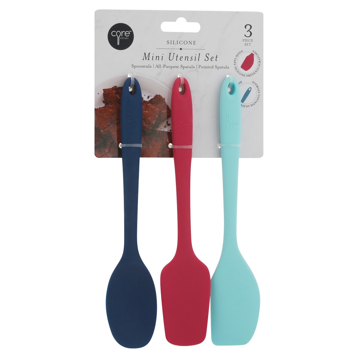 slide 6 of 9, Core Kitchen Silicone Mini Utensil Set 3 ea, 3 ct