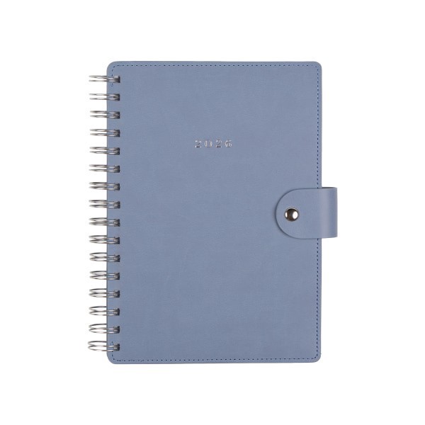 slide 3 of 10, 2026 Citrine Monthly/Weekly Small Customizable Twin Loop Planner, 5-3/4"" x 8"", Indigo, January To December, PZ0027S016, 1 ct