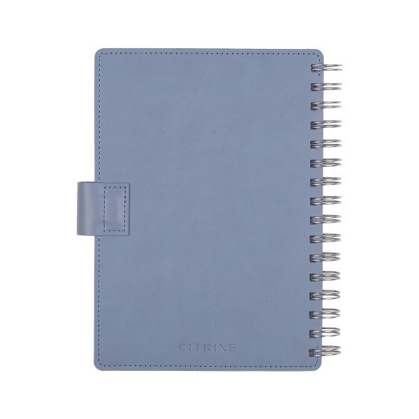 slide 10 of 10, 2026 Citrine Monthly/Weekly Small Customizable Twin Loop Planner, 5-3/4"" x 8"", Indigo, January To December, PZ0027S016, 1 ct