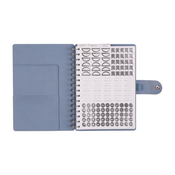 slide 8 of 10, 2026 Citrine Monthly/Weekly Small Customizable Twin Loop Planner, 5-3/4"" x 8"", Indigo, January To December, PZ0027S016, 1 ct