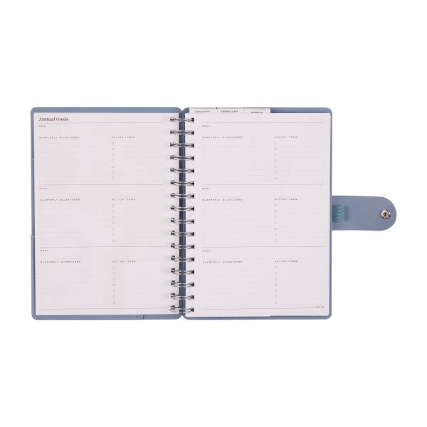 slide 5 of 10, 2026 Citrine Monthly/Weekly Small Customizable Twin Loop Planner, 5-3/4"" x 8"", Indigo, January To December, PZ0027S016, 1 ct