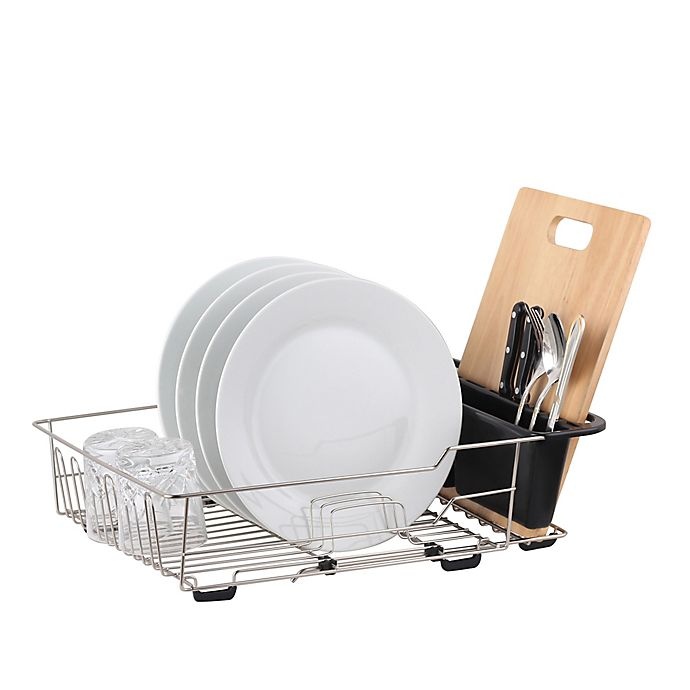 slide 1 of 4, ORG Large Dish Rack - Satin Nickel, 1 ct