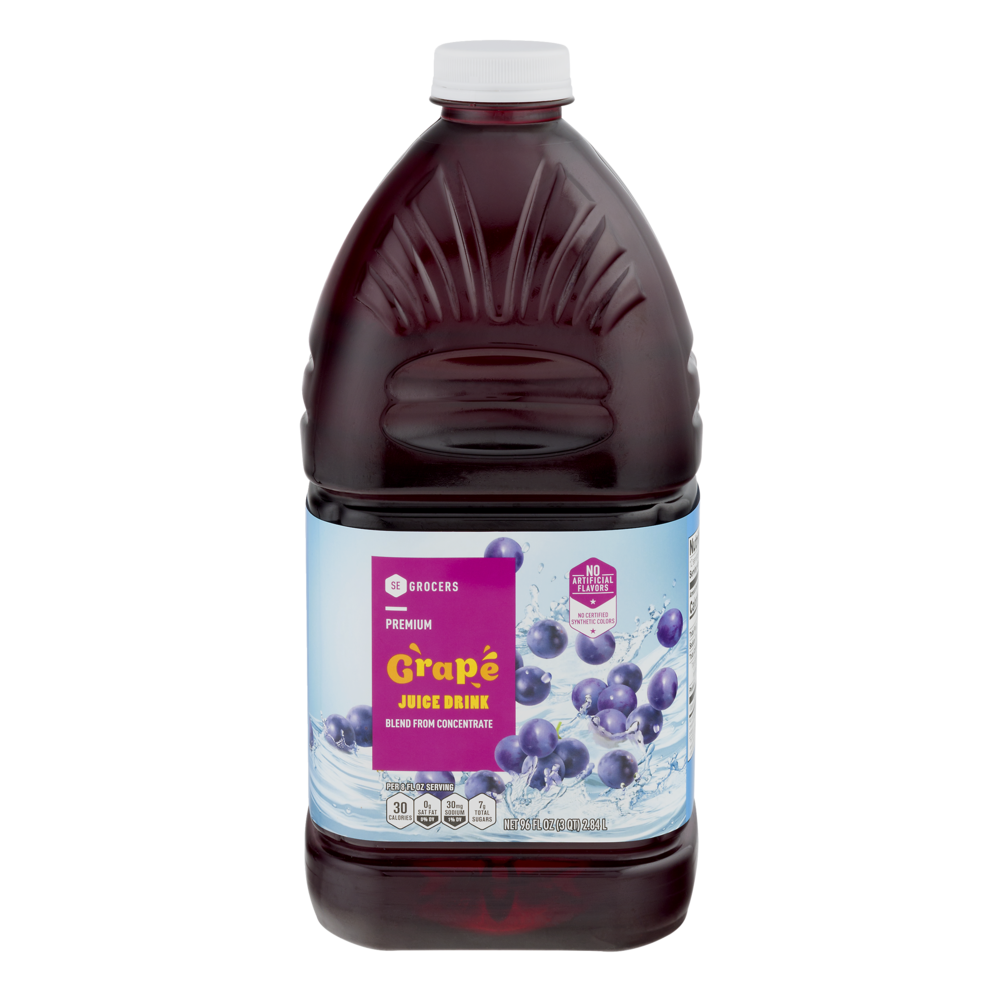 slide 1 of 1, SE Grocers Premium Grape Juice Drink, 96 oz