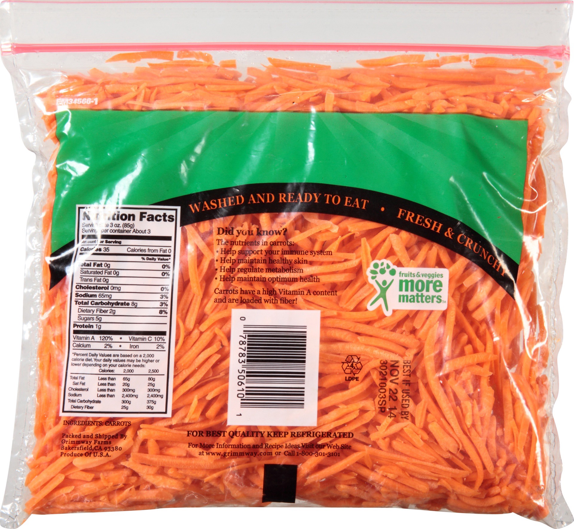 slide 2 of 6, Grimmway Farm Carrot Shredded, 10 oz